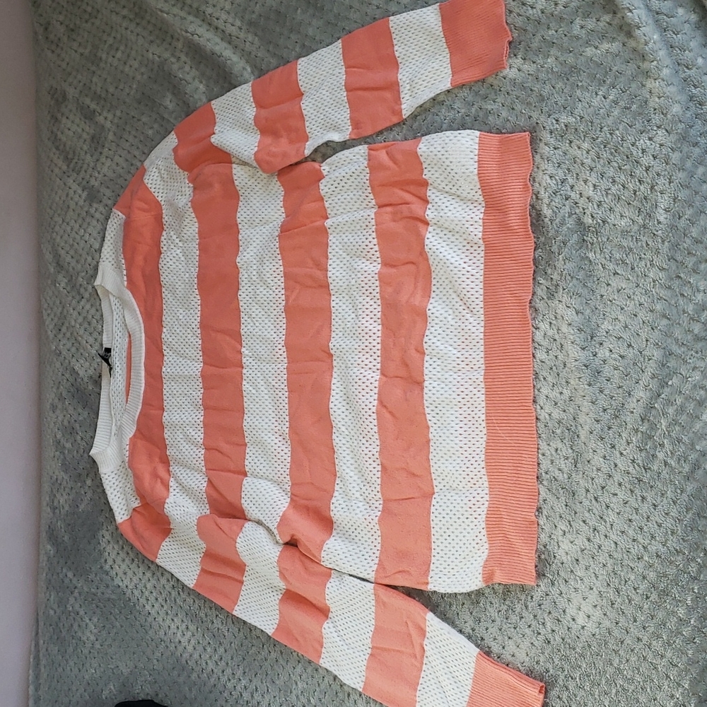 Pink and white sweater (women's)